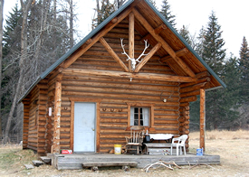 Chimney Rock Outfitters hunt camp cabin